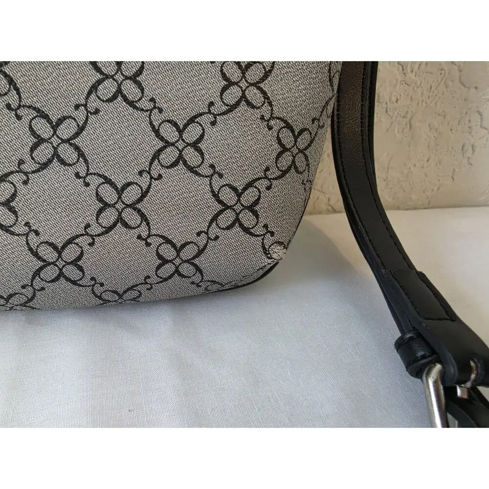 Nine West Josey Swing Crossbody Bag In Black And Gray